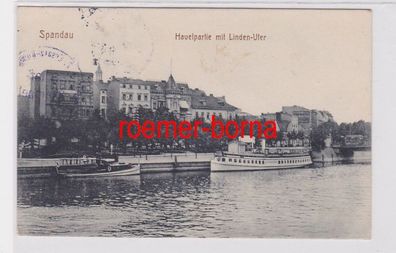 85238 Ak Spandau Havelpartie mit Linden-Ufer 1915