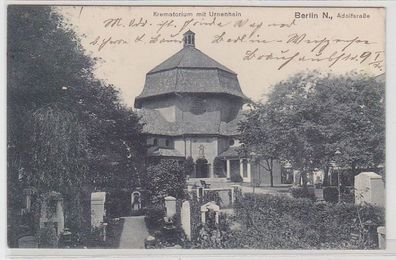 68597 Ak Berlin Adolfstrasse Krematorium mit Urnenhain 1915