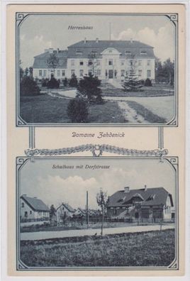 94040 Mehrbild Ak Domaine Zehdenick Schulhaus mit Dorfstraße, Herrenhaus 1909