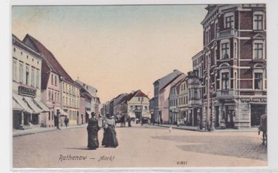 93883 Ak Rathenow Markt 1919