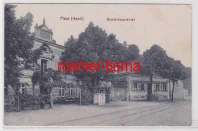 86409 Ak Plaue (Havel) Brandenburgerstraße mit Hotel zum Stern um 1910