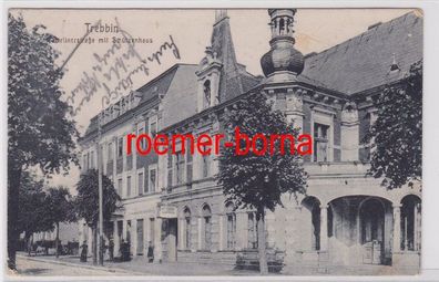 86408 Ak Trebbin Berlinerstraße mit Schützenhaus 1919