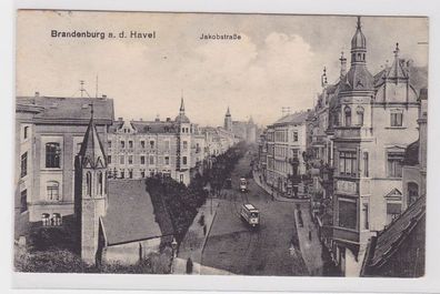 81607 Ak Brandenburg an der Havel - Blick in die Havelstraße 1917