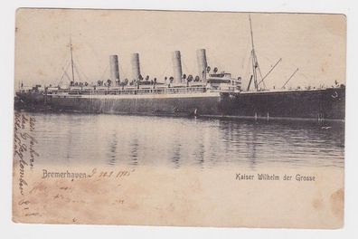 93686 Ak Bremerhaven - Passagierdampfer Kaiser Wilhelm der Grosse 1905