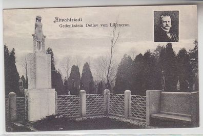 67050 Ak Altrahlstedt Gedenkstein Detlev von Liliencron 1912