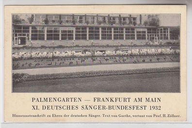 12768 Ak Frankfurt am Main XI. Deutsches Sänger-Bundesfest 1932 Palmengarten