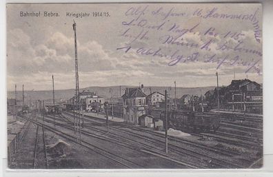 00821 Feldpost Ak Bahnhof Bebra Kriegsjahr 1914/15