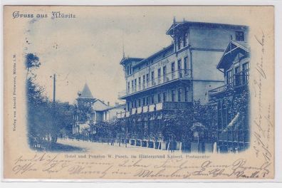 91718 Ak Gruß aus Müritz Hotel und Pension 1899