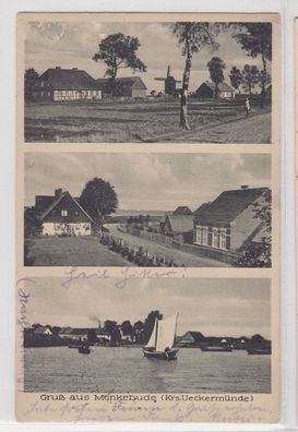 40482 Mehrbild Ak Gruß aus Mönkebude (Kreis Ueckermünde) Windmühle usw. 1933