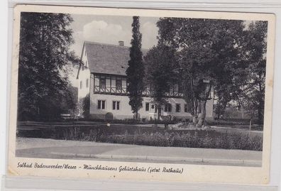 88642 Ak Solbad Bodenwerder Weser Münchhausens Geburtshaus 1952