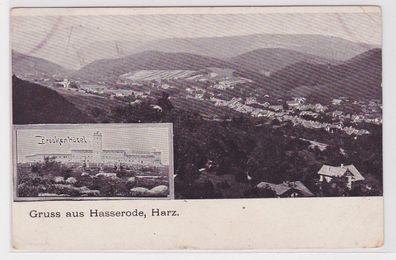 81918 Ak Gruss aus Hasserode Harz Brockenhotel um 1900