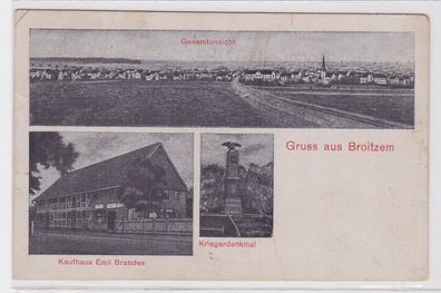 72983 Mehrbild Ak Gruß aus Broitzem Kaufhaus Emil Brandes, Kriegerdenkmal 1921