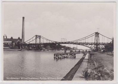 29867 Ak Nordseebad Wilhelmshaven Kaiser Wilhelm Brücke um 1940