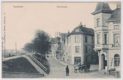 25866 Ak Nordseebad Cuxhaven - Deichstrasse um 1900