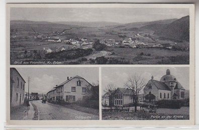 68363 Ak Gruß aus Pronsfeld Dorfpartie, Gasthaus zur Post um 1940