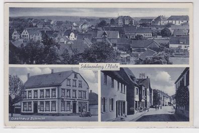 11445 Mehrbild Ak Schönenberg/ Pfalz - Gasthaus Schmitt, Totalansicht 1939