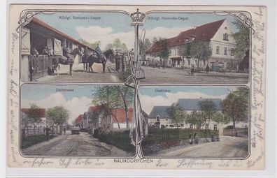 96725 Mehrbild Ak Naundörfchen kgl. Remonte Depot, Gasthaus usw. 1911
