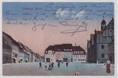 96347 Ak Eilenburg Markt mit Geschäften 1927