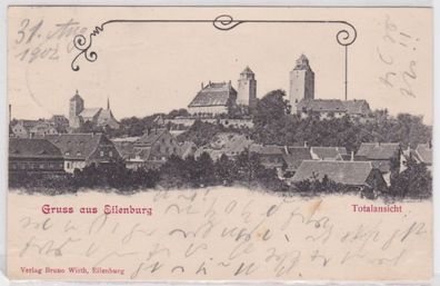 96336 Ak Gruß aus Eilenburg Totalansicht 1902
