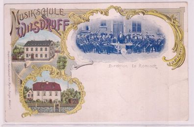 94281 Ak Lithographie Musikschule Wilsdruff um 1900