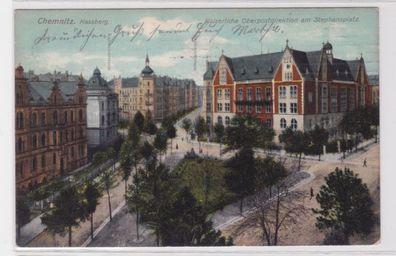 93593 Ak Chemnitz Kassberg kaiserliche Oberpostdirektion am Stephansplatz 1909