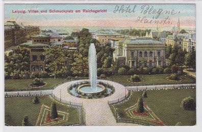 88318 AK Leipzig - Villen und Schmuckplatz am Reichsgericht 1908