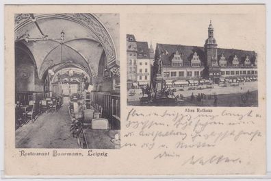 88316 AK Leipzig - Restaurant Baarmann und Altes Rathaus 1914