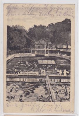 88311 AK Leipzig - Neue Leipziger Schwimmanstalt? Freibad im Jahre 1925
