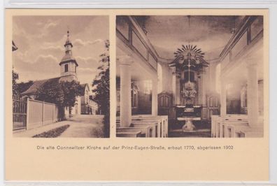 87220 Ak Leipzig die alte Connewitzer Kirche auf der Prinz Eugen Strasse