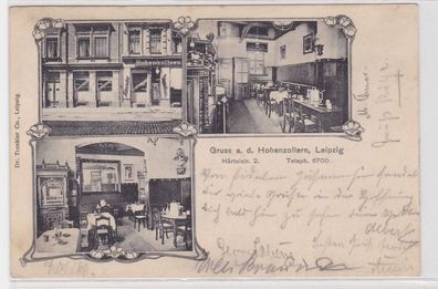 86896 Mehrbild Ak Gruß a.d. Hohenzollern Leipzig Härtelstraße 2, 1903