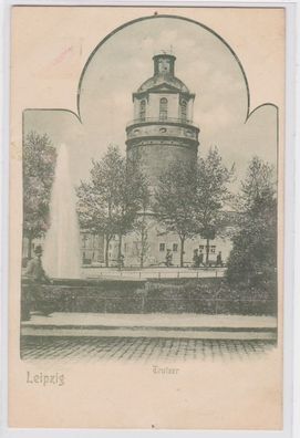 86842 ausgefallene Flitter Postkarte / Ansichtskarte Leipzig - Trutzer um 1905