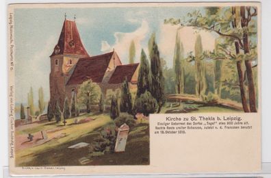 86840 AK Kirche zu St. Thekla b. Leipzig - Einziger Überrest des Dorfes Tegel