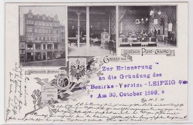 86311 Mehrbild Ak Gruß aus Leipzigs Post Casino Grimmaischer Steinweg 1898
