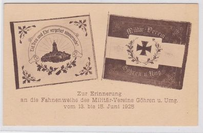 76924 Ak Fahnenweihe des Militär Vereins Göhren und Umgebung 1925