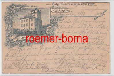 74419 Ak Lithografie Fichtelberg im sächs. Erzgebirge Unterkunftshaus 1898