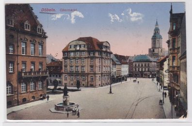 71415 Ak Döbeln in Sachsen Obermarkt 1918