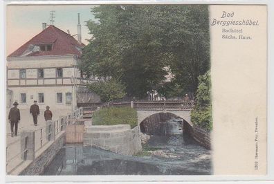 70638 Ak Bad Berggiesshübel Badhotel sächs. Haus um 1900