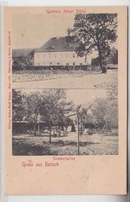 69283 Mehrbild Ak Gruß aus Roitsch Gasthaus Robert Müller, Sommergarten um 1900