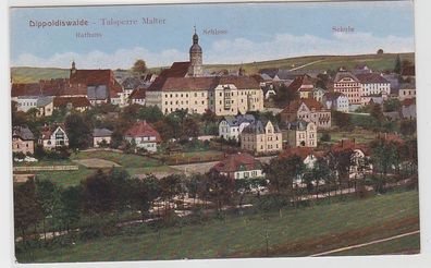 68965 Ak Dippoldiswalde Rathaus, Schloss, Schule um 1910