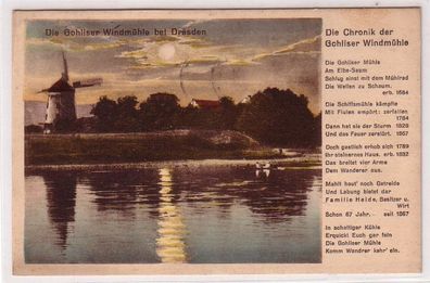 68554 Ak Die Chronik der Gohliser Windmühle bei Dresden 1936