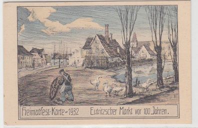 68411 Ak Leipzig Heimatfest Karte 1932 Eutritzscher Markt vor 100 Jahren