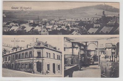 68237 Mehrbild Ak Geyer im Erzgebirge Conditorei & Café Otto 1916