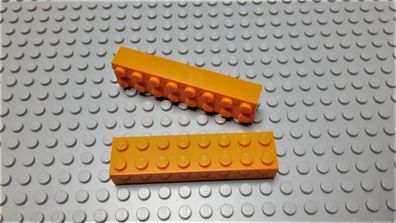 Lego 2 Basic Steine 2x8 hoch Orange 3007 Set 6520 3731 9650 4423