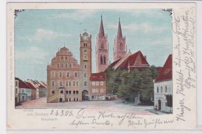 34704 Ak Gruß aus Oschatz Neumarkt 1905
