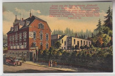 12190 Ak Gruß aus der Sommerfrische 'Edelweiß' Ellefeld im Vogtland um 1910