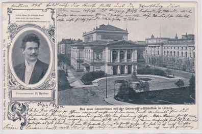 10756 Ak Das neue Concerthaus mit der Universitäts Bibliothek in Leipzig 1902