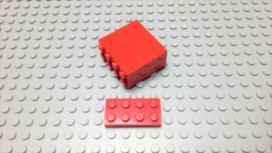 Lego 10 Platten 2x4 rot 3020 Set1351 183 4883 8671
