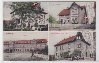 86910 Mehrbild Ak Pabstorf Gutshof, Geschäftshaus usw. 1908