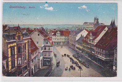 85237 AK Quedlinburg - Markt mit Stiftskirche St. Servatius 1913