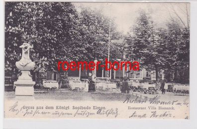 84847 Ak Gruß aus dem kgl Soolbade Elmen Restaurant Villa Bismarck 1904